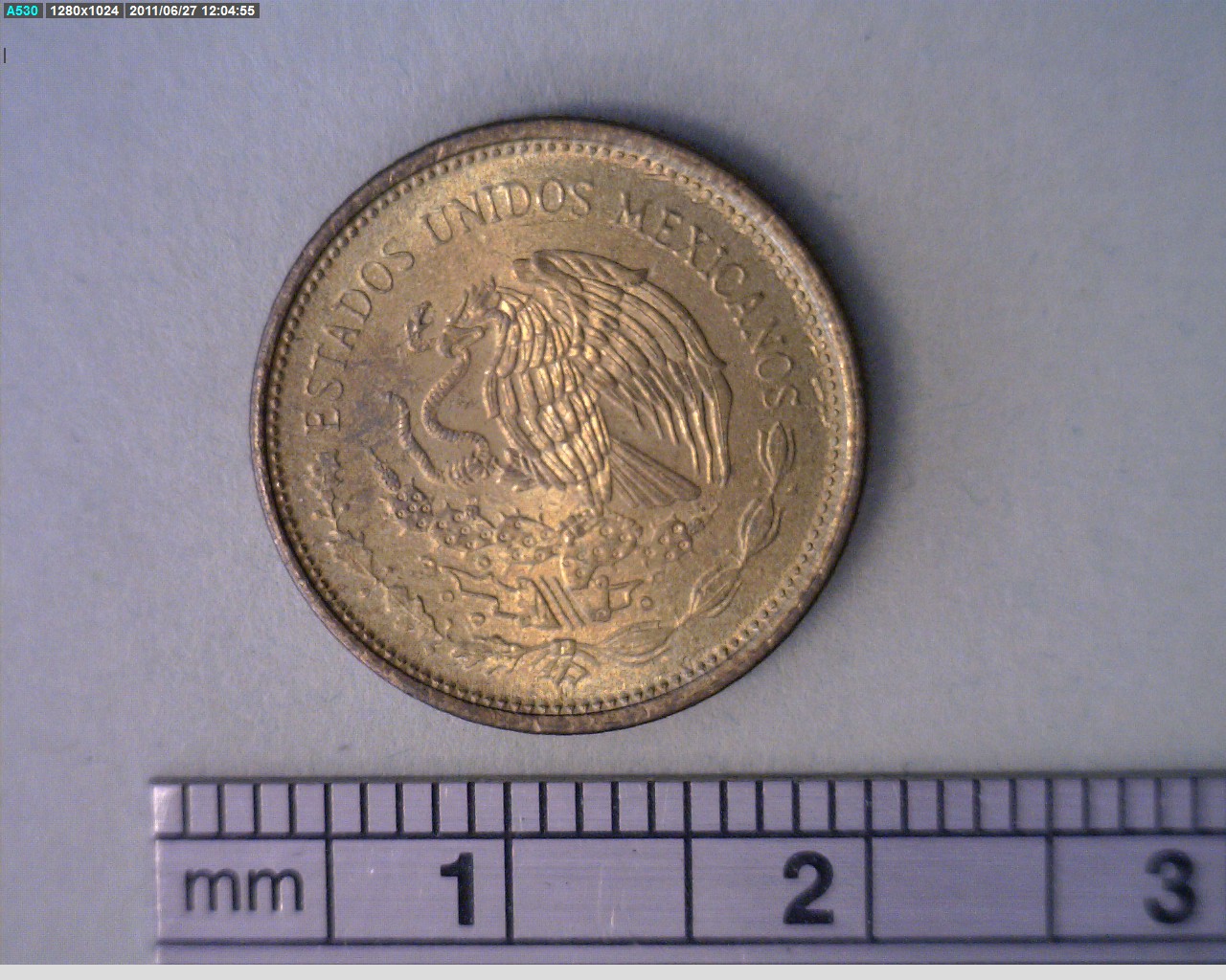 5 Pesos Bronce Aluminio 1987 (anverso)