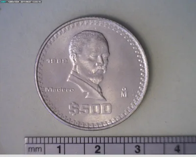 500 Pesos Madero Cuproníquel 1988 (reverso)