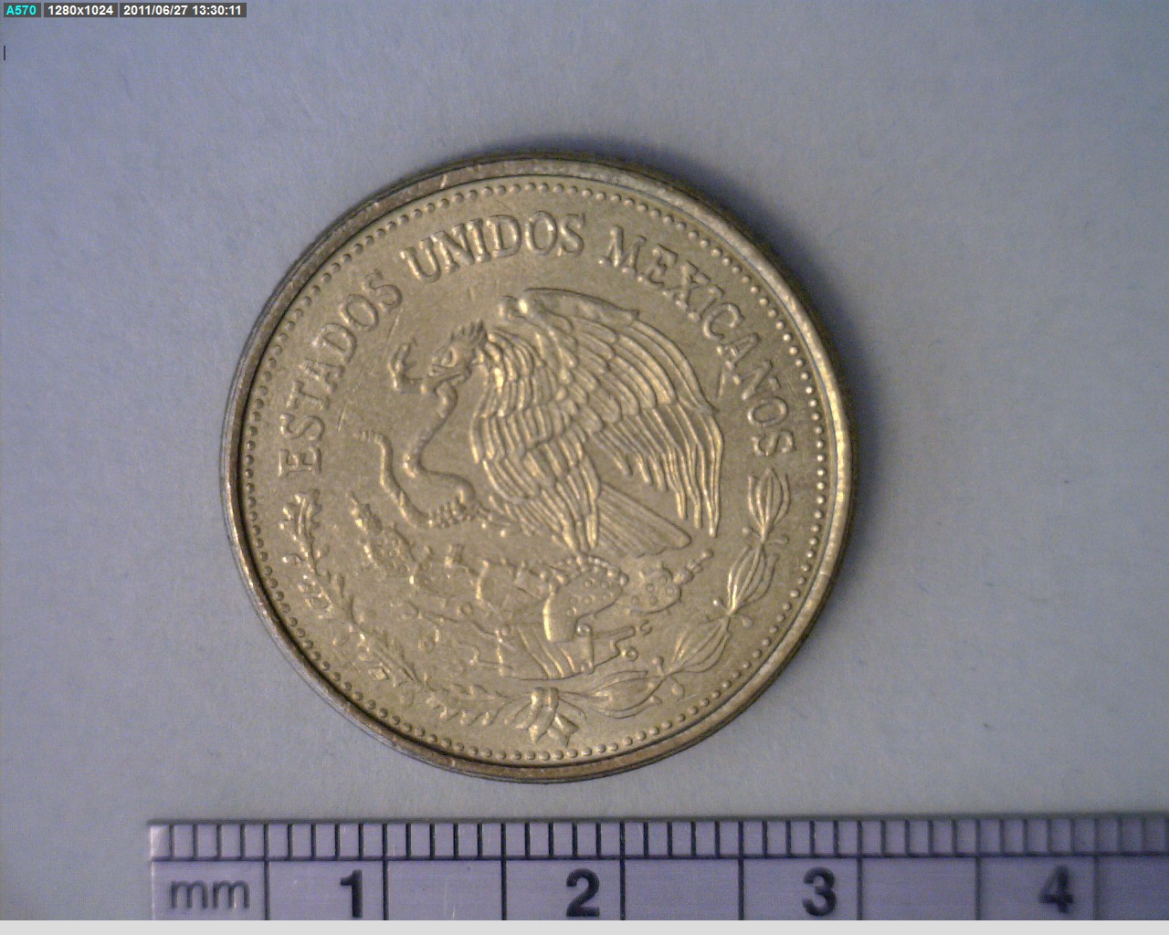 100 Pesos Carranza Bronce Aluminio 1988 (anverso)
