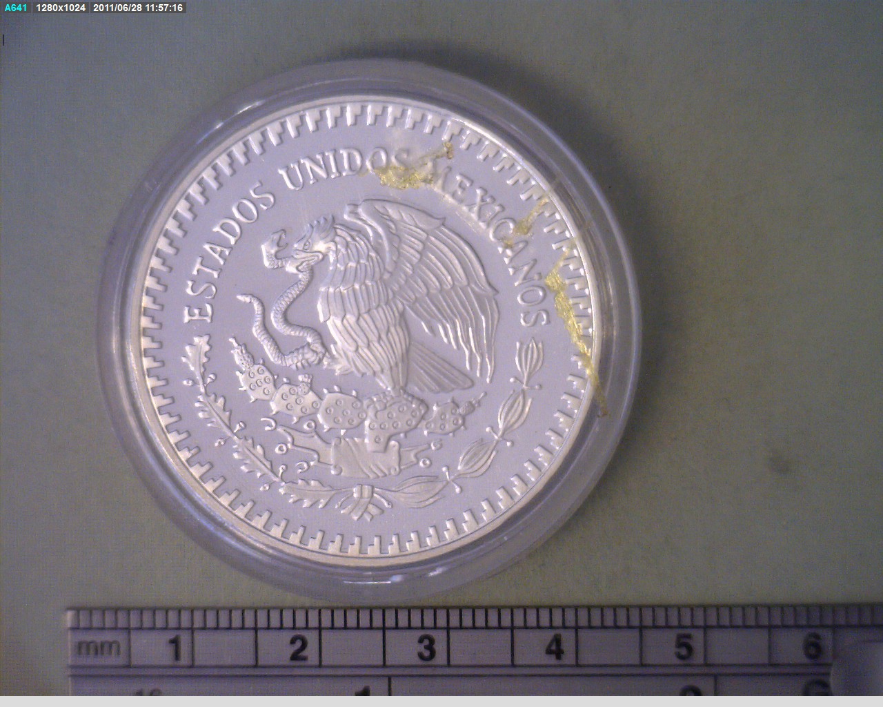 1 oz Libertad Plata 1987 · Inventario Banxico 16396 (anverso)