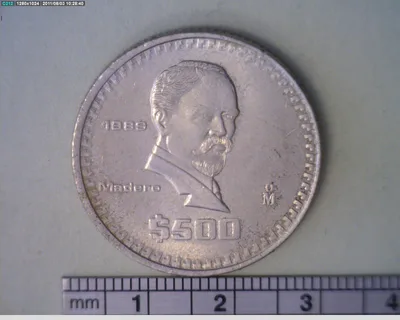 500 Pesos Madero Cuproníquel 1989 (reverso)