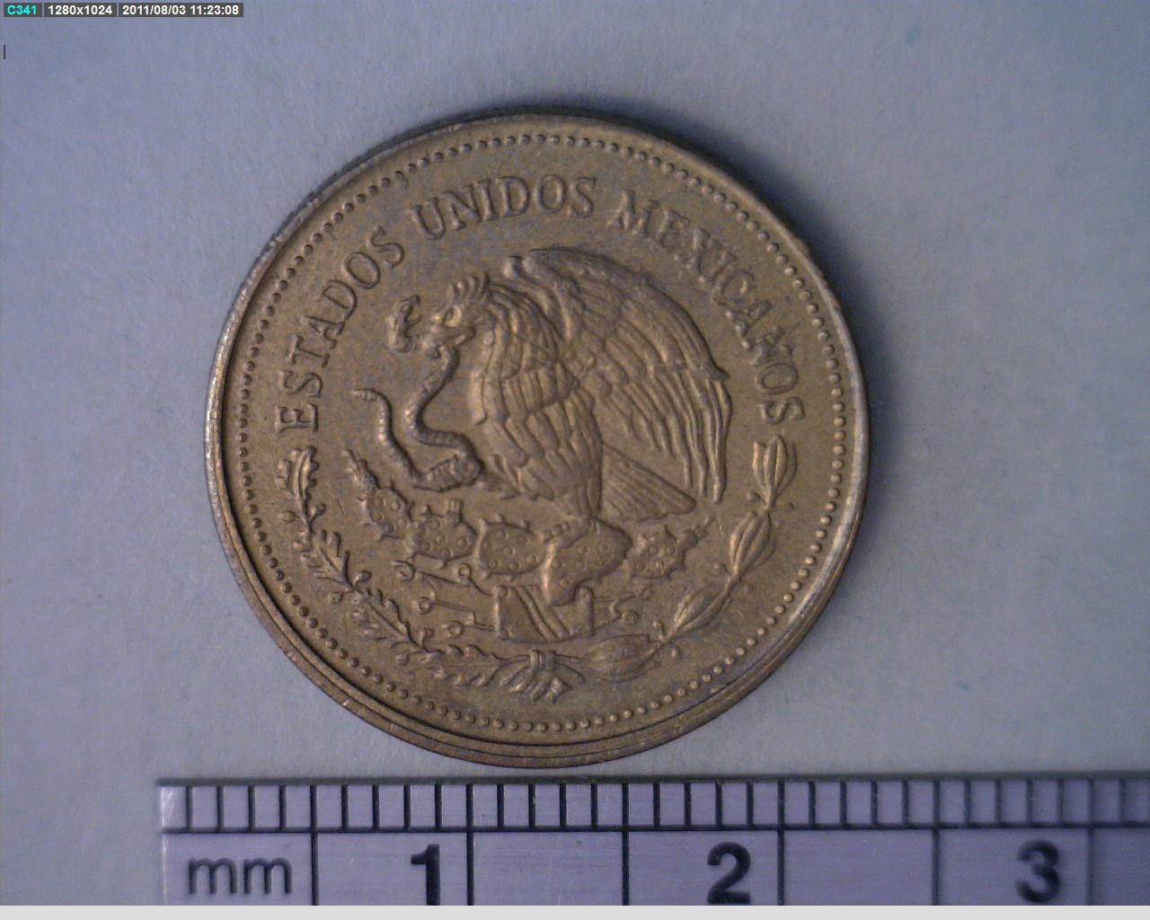 20 Pesos Cuauhtémoc Bronce Aluminio 1989 (anverso)