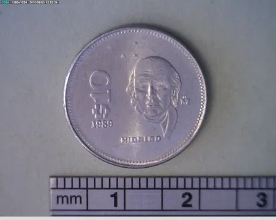 10 Pesos Hidalgo Acero inoxidable 1989 (reverso)