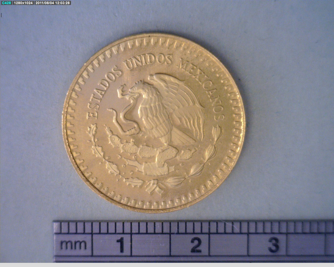 1/4 oz Libertad Oro 1983 · Inventario Banxico 16558 (anverso)