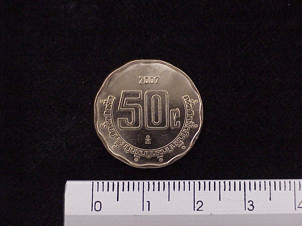 50 Bronce Aluminio 2007 . Inventario Banxico 17095 (reverso)