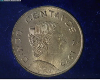 5 Centavos Latón 1975 (reverso)