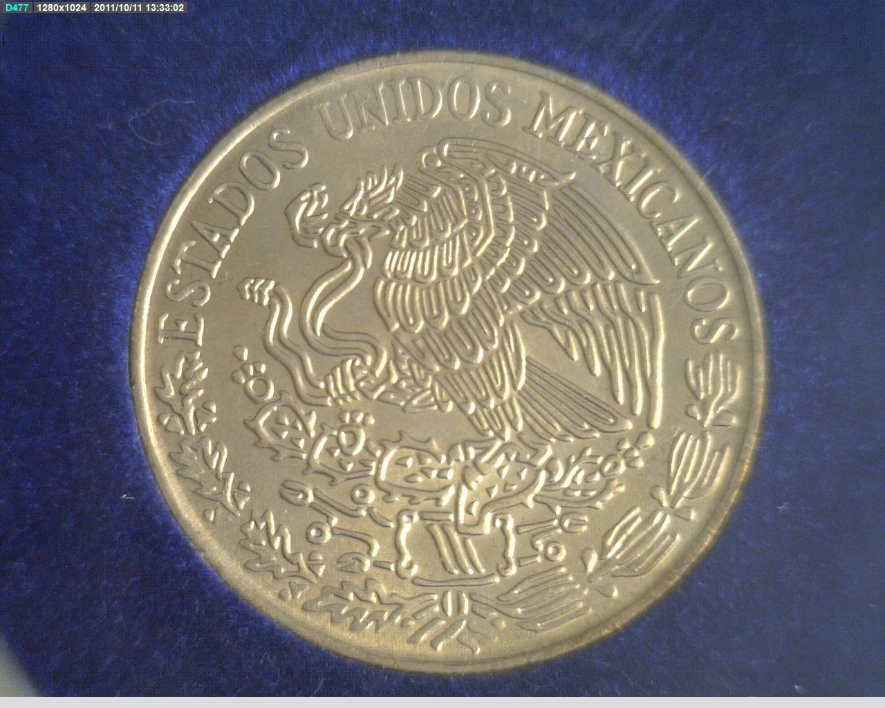 5 Pesos Cuproníquel 1976 (anverso)