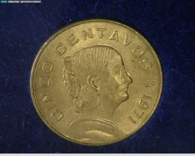 5 Centavos Latón 1971 (reverso)