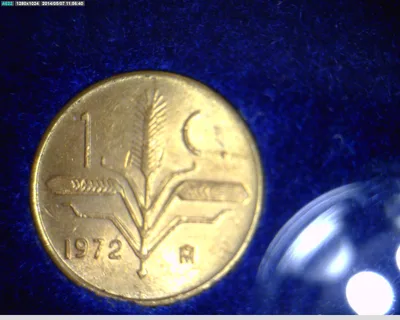 1 Centavos Latón 1972 (reverso)