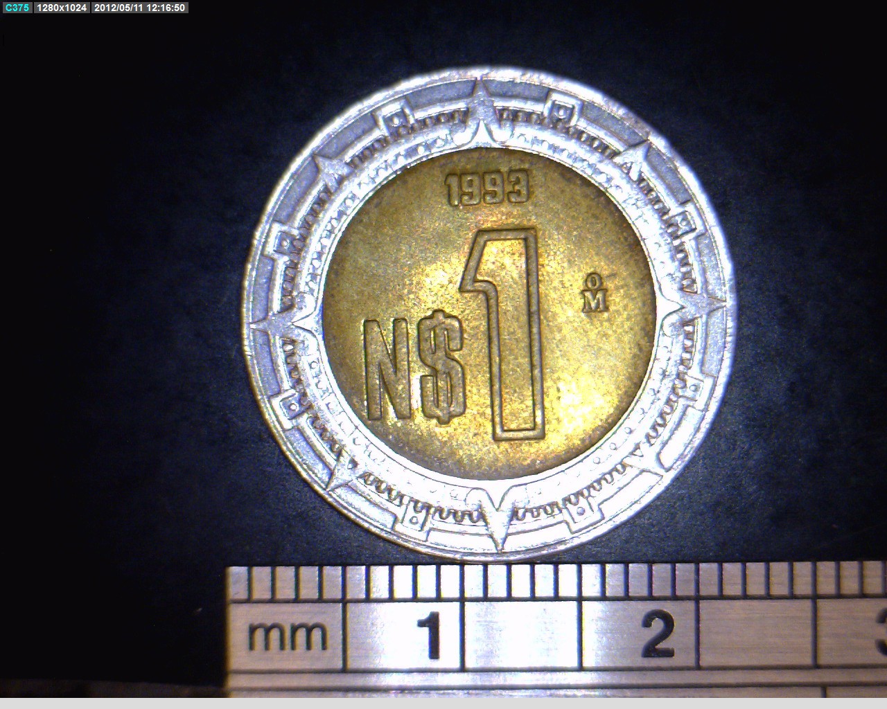 1 Bimetálica 1993 . Inventario Banxico 18561 (reverso)