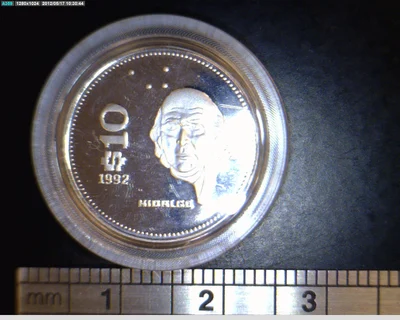 10 Pesos Acero inoxidable 1992