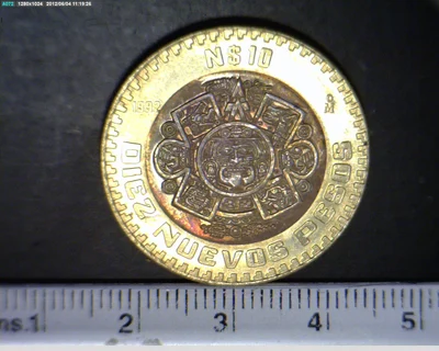 10 Nuevos Pesos Bimetálica 1995