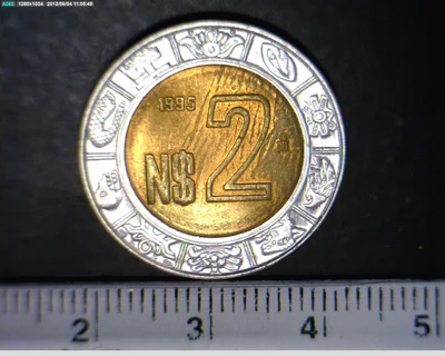 2 Nuevos Pesos Bimetálica 1995