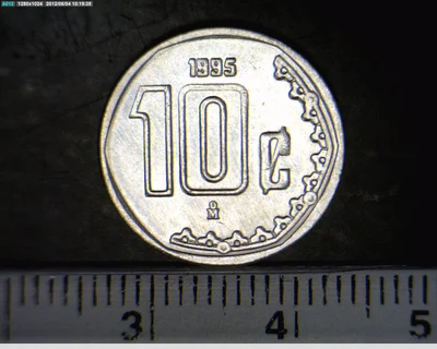 10 Centavos Acero inoxidable 1995