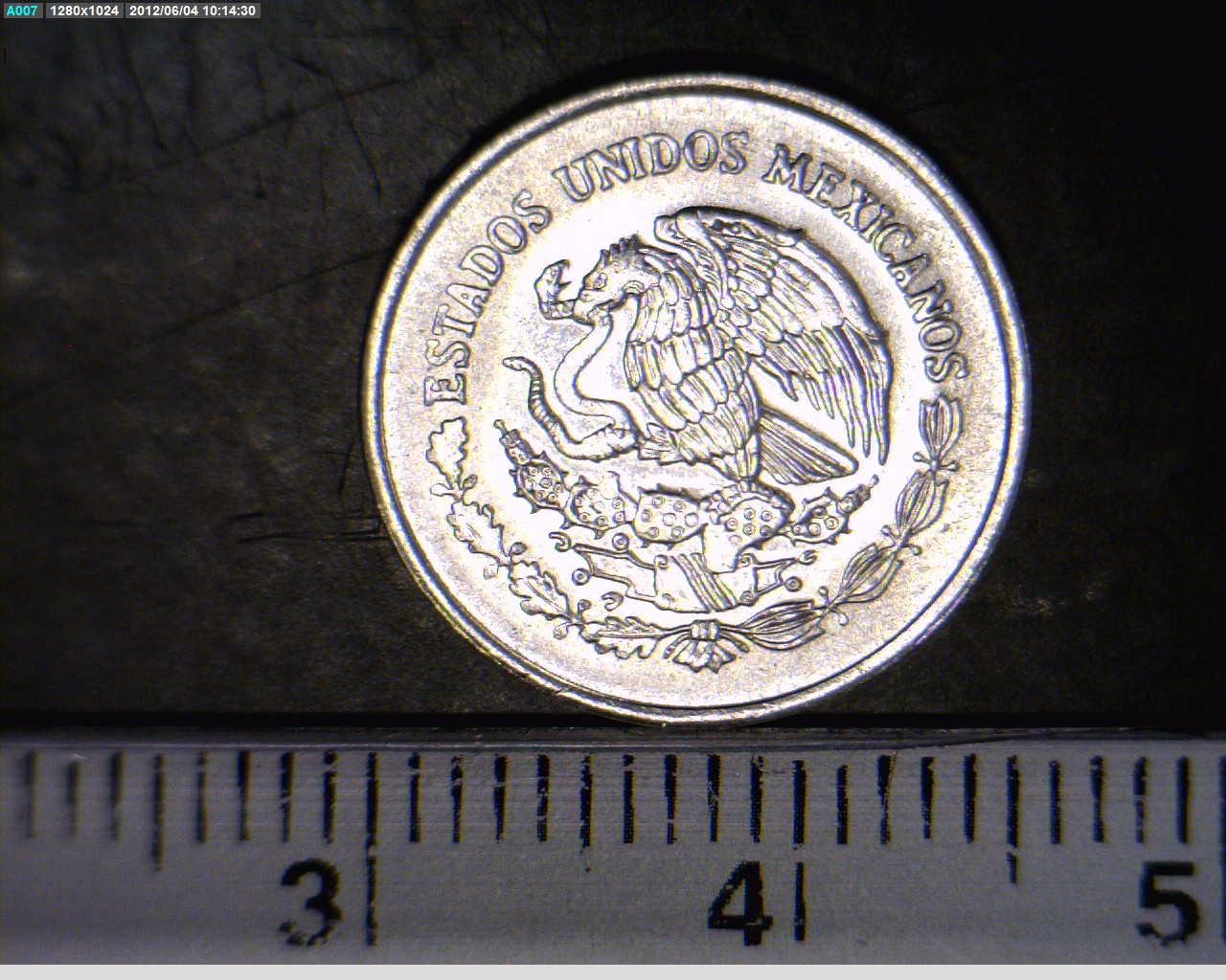 5 Acero inoxidable 1995 . Inventario Banxico 19010 (anverso)