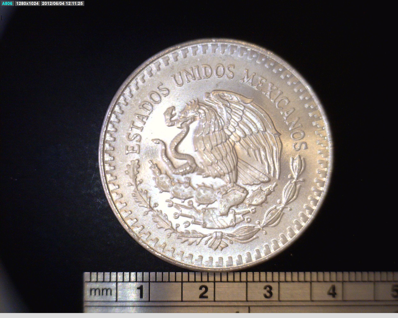 1/4 oz Libertad Plata 1988 · Inventario Banxico 19161 (anverso)