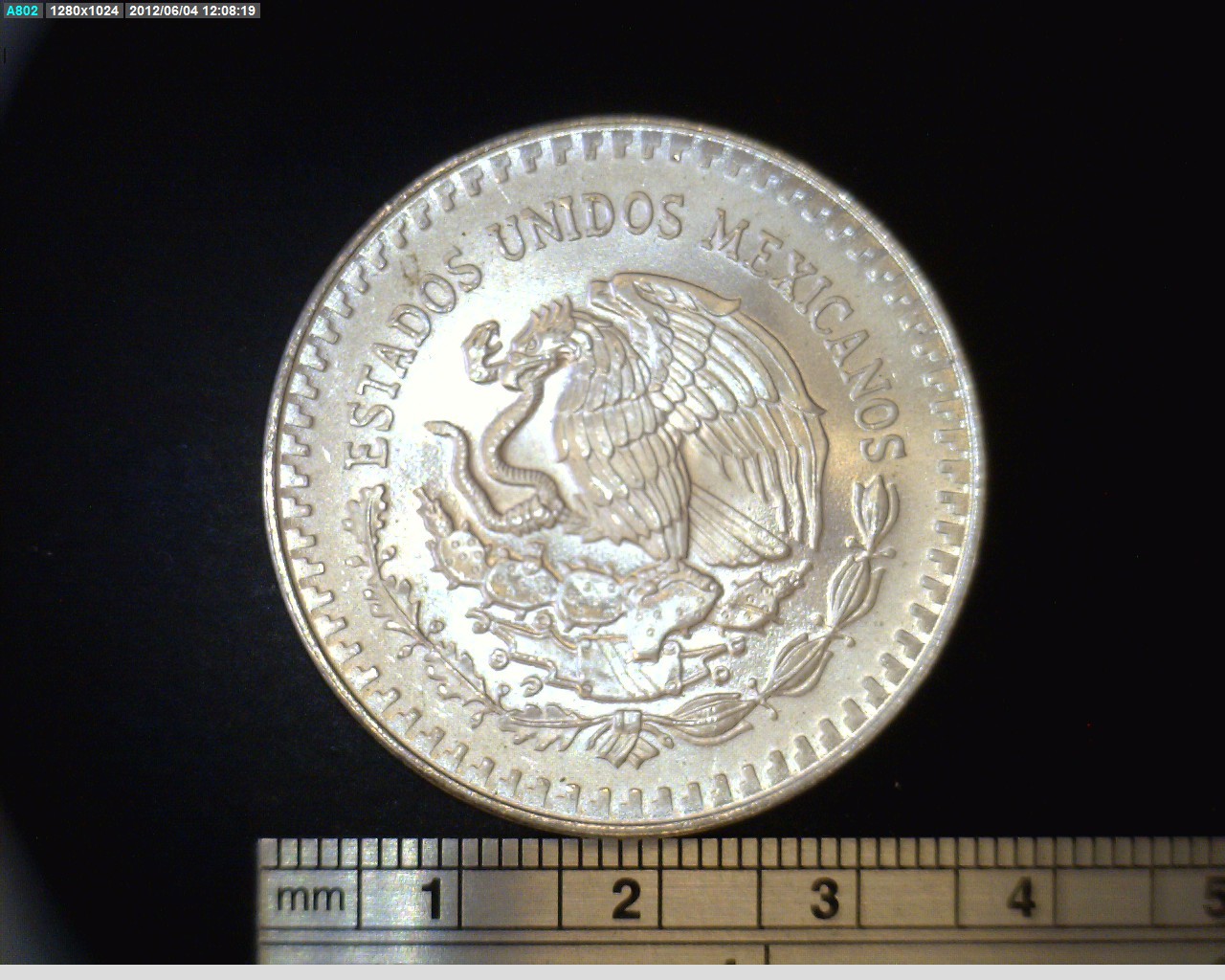 1/4 oz Libertad Plata 1989 · Inventario Banxico 19163 (anverso)
