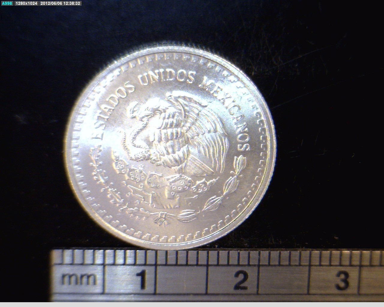 1/10 oz Libertad Plata 1995 · Inventario Banxico 19179 (anverso)