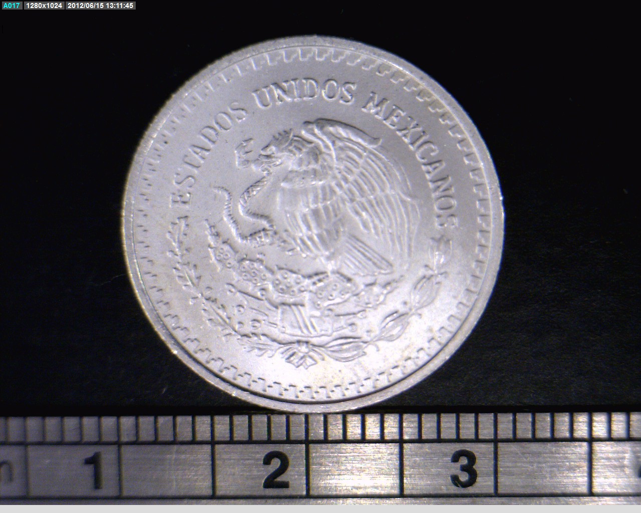 1/10 oz Libertad Plata 1996 · Inventario Banxico 19215 (anverso)