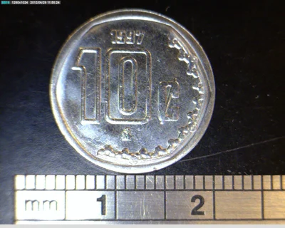 10 Acero inoxidable 1997 . Inventario Banxico 20028 (reverso)