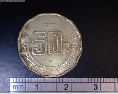 50 Bronce Aluminio 1997 . Inventario Banxico 20038 (reverso)