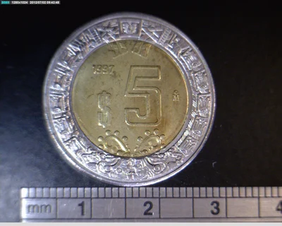 5 Pesos Bimetálica 1997