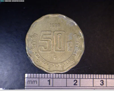 50 Bronce Aluminio 1999 . Inventario Banxico 20214 (reverso)