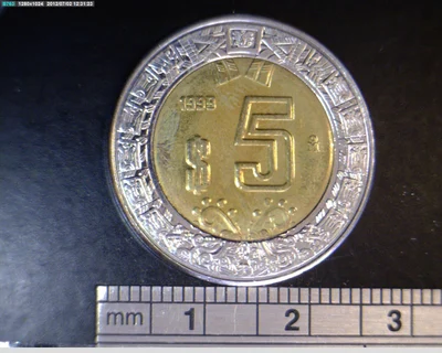 5 Pesos Bimetálica 1999