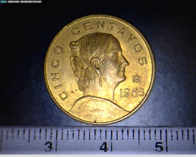 5 Centavos Latón 1965 (reverso)