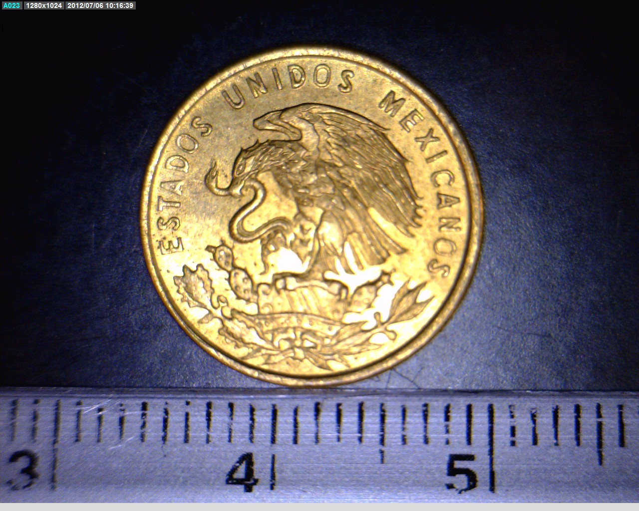 1 Centavos Latón 1968 (anverso)