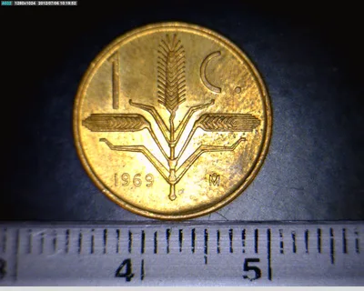 1 Centavos Latón 1969 (reverso)