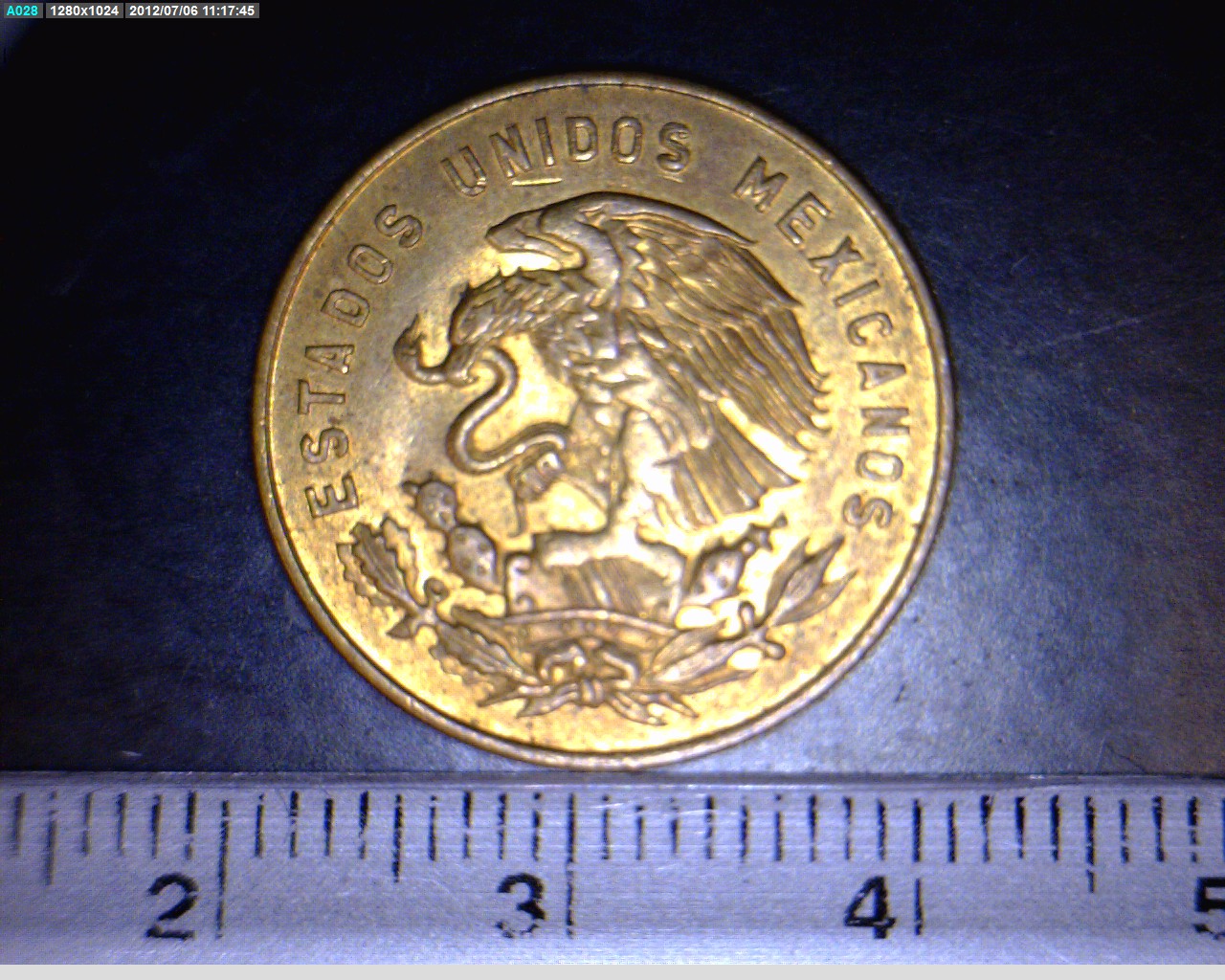 5 Centavos Latón 1968 (anverso)