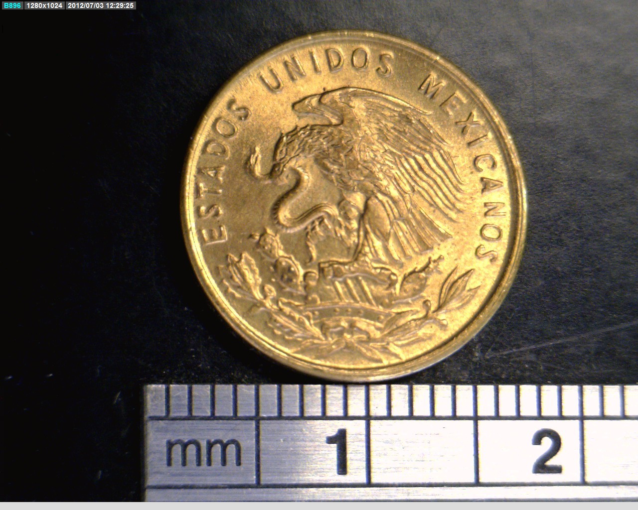 1 Centavos Latón 1967 (anverso)