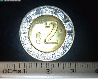 2 Pesos Bimetálica 2001