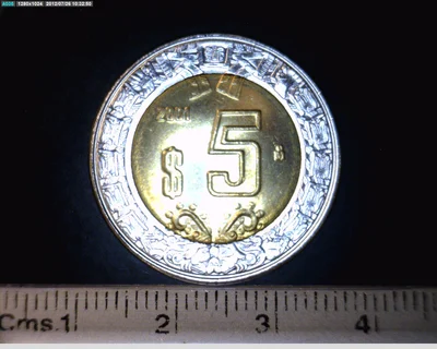 5 Pesos Bimetálica 2001