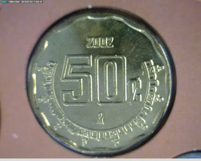 50 Bronce Aluminio 2002 . Inventario Banxico 20556 (reverso)