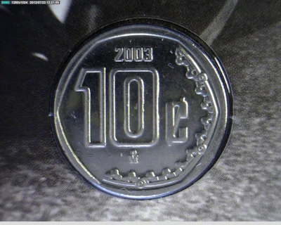 10 Acero inoxidable 2003 . Inventario Banxico 20569 (reverso)