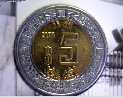 5 Pesos Bimetálica 2003