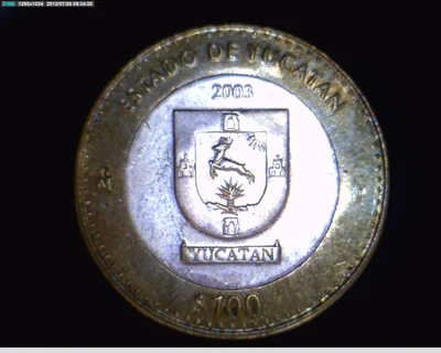 100 Pesos Yucatán (Escudo) 2003