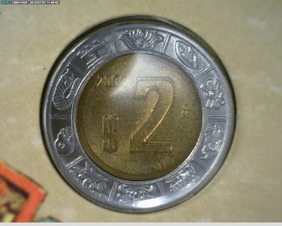 2 Pesos Bimetálica 2000