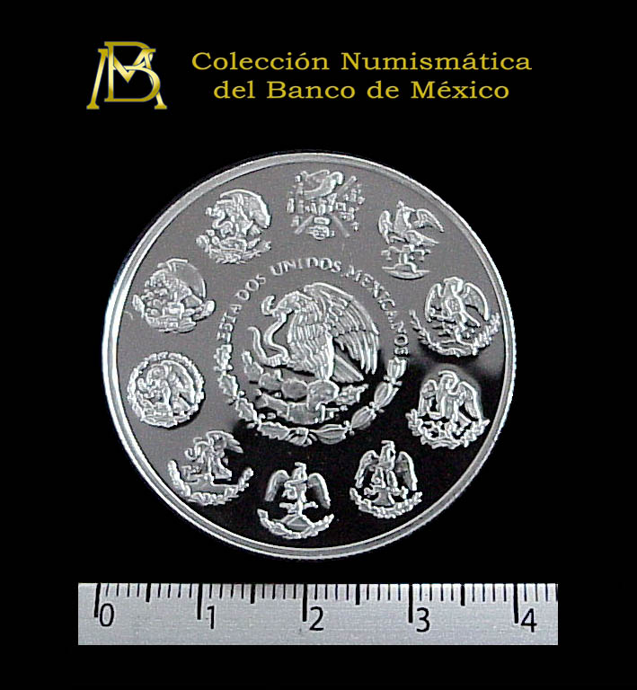 1 oz Libertad Plata 2001 · Inventario Banxico 20899 (anverso)