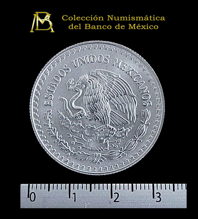 1/2 oz Libertad Plata 1997 · Inventario Banxico 20928 (anverso)