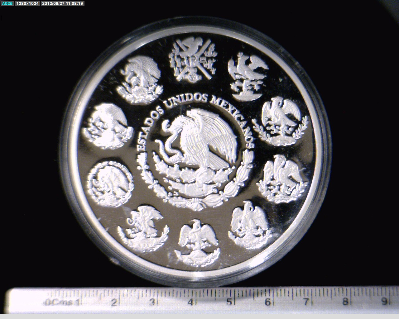 5 oz Libertad Plata 1998 · Inventario Banxico 20976 (anverso)