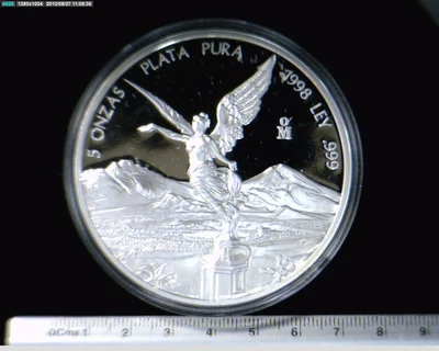5 Onzas Libertad Plata 1998