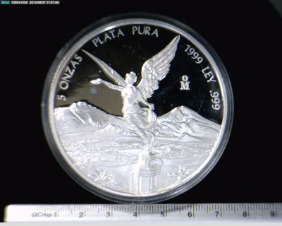 5 Onzas Libertad Plata 1999