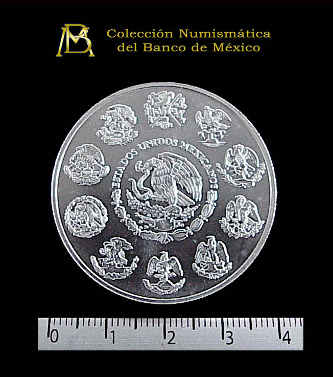 1 oz Libertad Plata 2002 · Inventario Banxico 21005 (anverso)