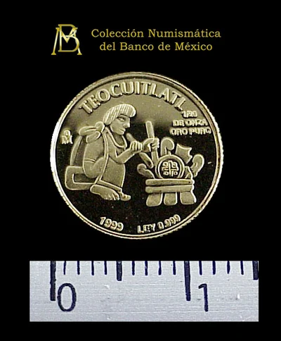 1/20 oz Libertad Oro 1999 · Inventario Banxico 21051 (reverso)