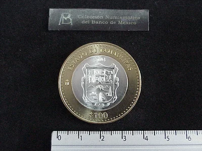 100 Pesos Tamaulipas Escudo 2003 · Inventario Banxico 21193 (reverso)