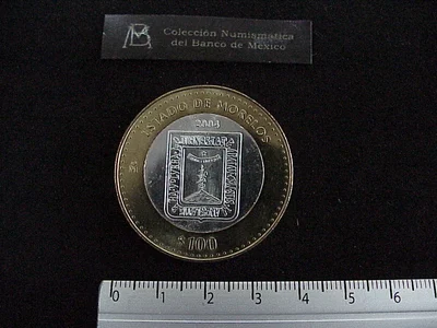 100 Pesos Morelos Escudo 2003 · Inventario Banxico 21205 (reverso)