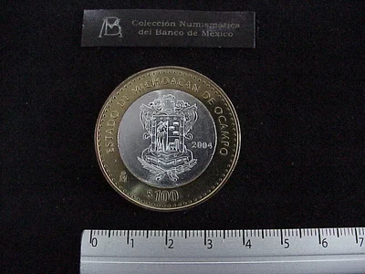 100 Pesos Michoacán Escudo 2003 · Inventario Banxico 21210 (reverso)